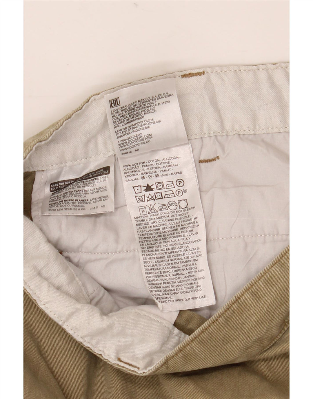 DOCKERS Mens Chino Shorts W40 XL Beige Cotton