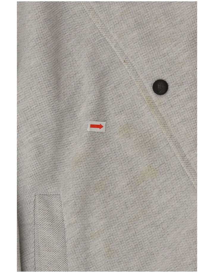 KAPPA Mens Graphic Loose Fit Varsity Jacket Small Grey Colourblock