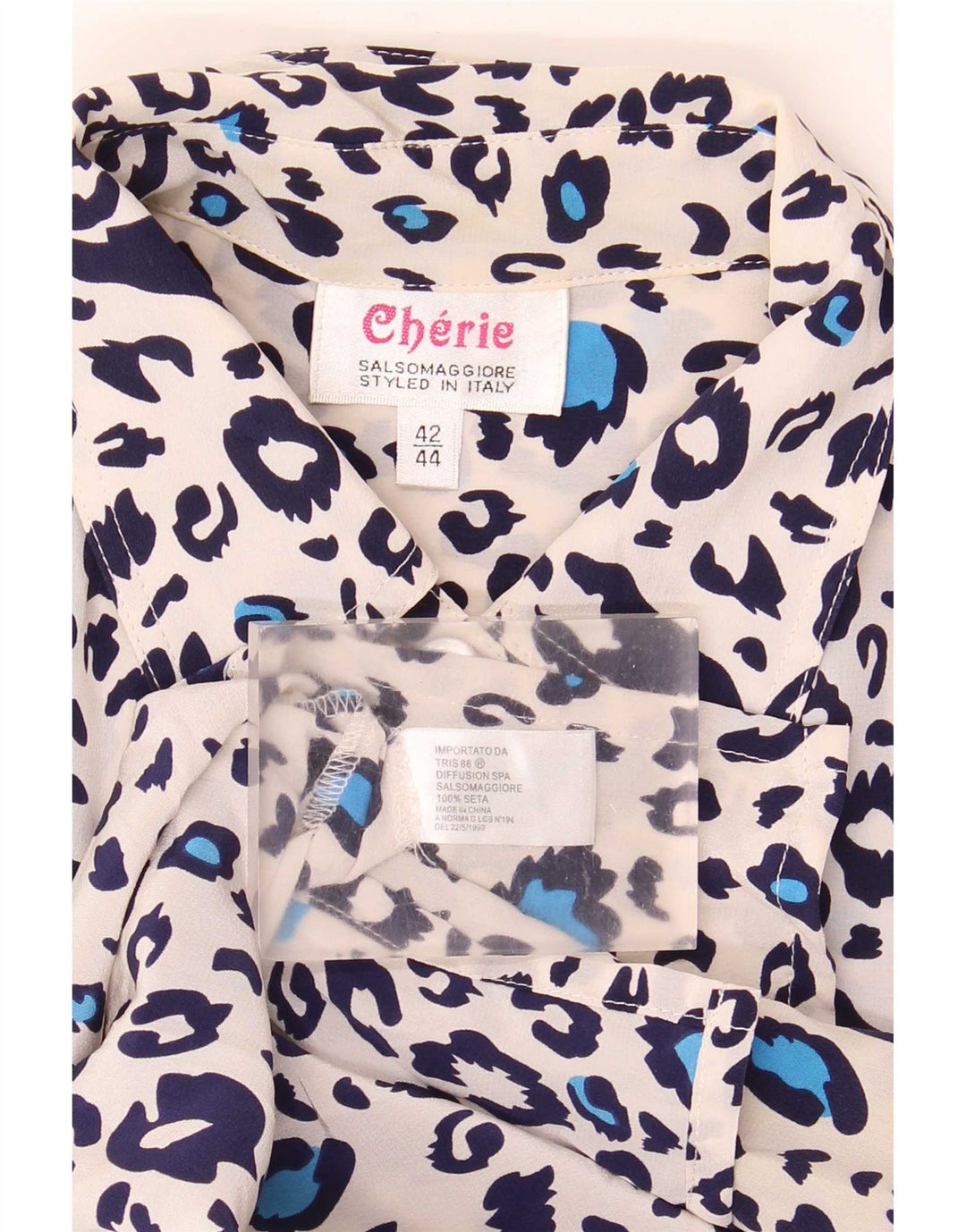 cherie Womens Shirt Blouse IT 42/44 Medium Multicoloured Animal Print