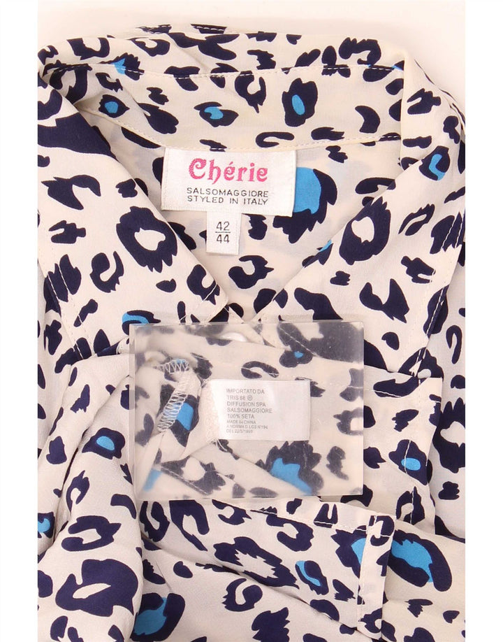 cherie Womens Shirt Blouse IT 42/44 Medium Multicoloured Animal Print