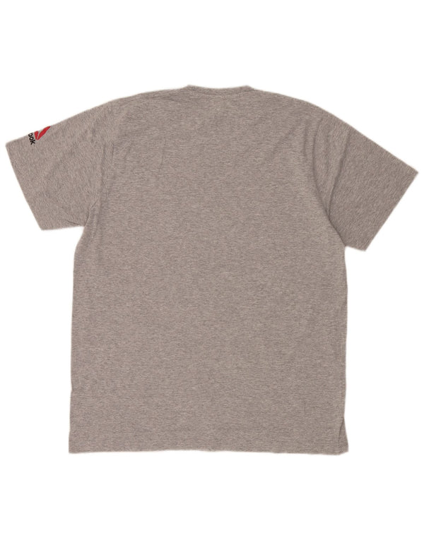 Reebok Mens Ireland Graphic T-Shirt Top XL Grey Cotton