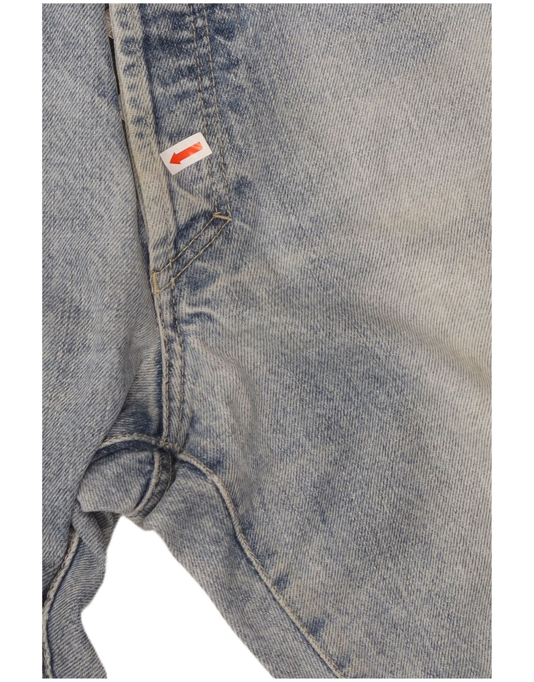 VERSACE Mens Distressed Straight Jeans W34 L33 Blue Cotton