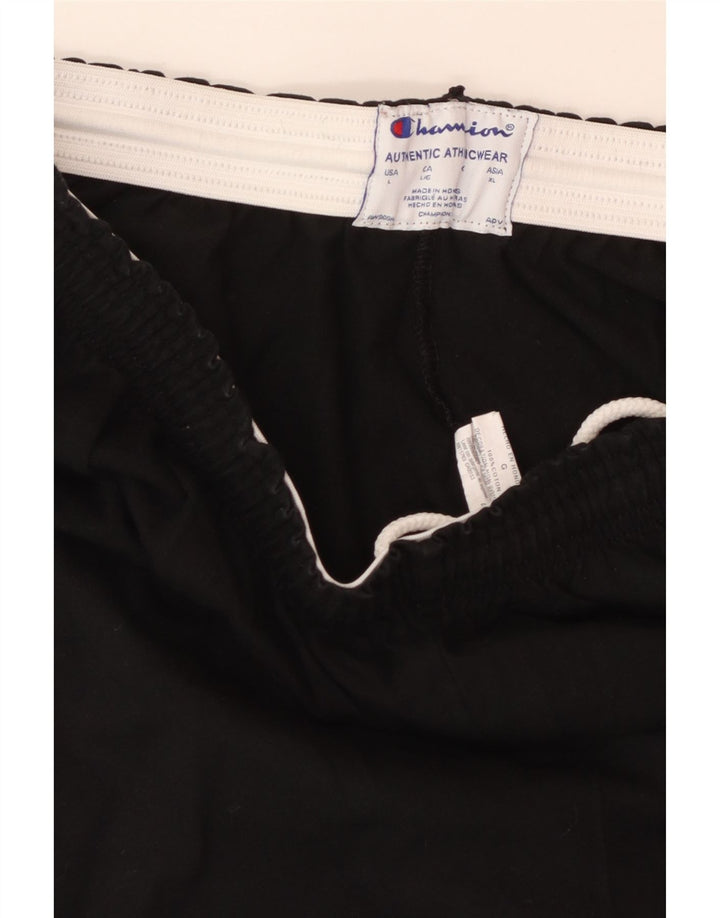 CHAMPION Mens Sport Shorts Large  Black Cotton