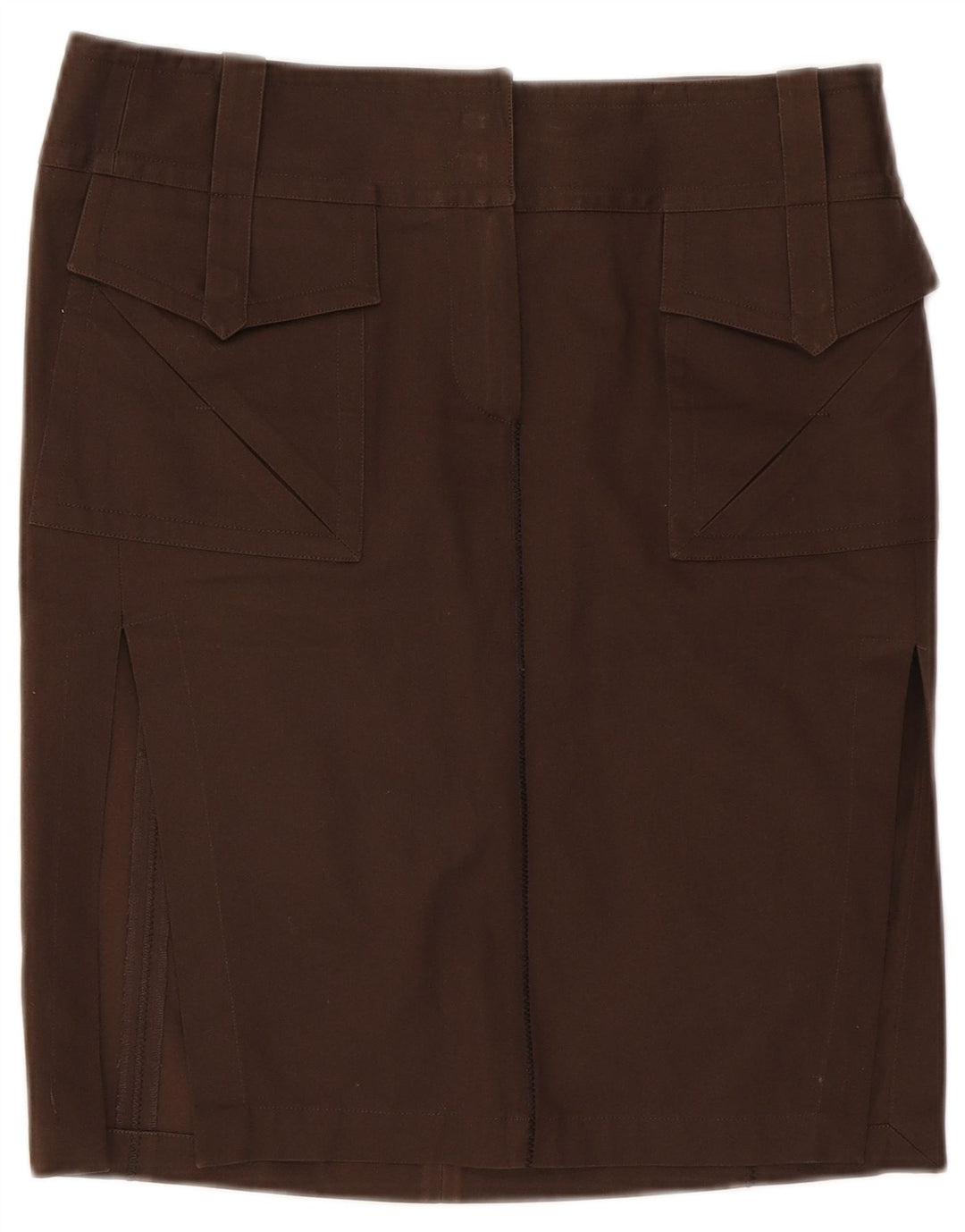 CNC Costume National Womens Cargo Skirt IT 42 Medium W30 Brown Cotton