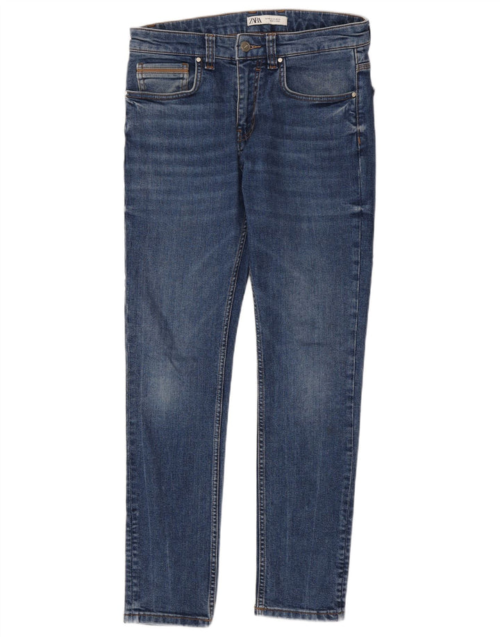 Zara Mens Slim Jeans EU 40 Medium W31 L30 Blue Cotton