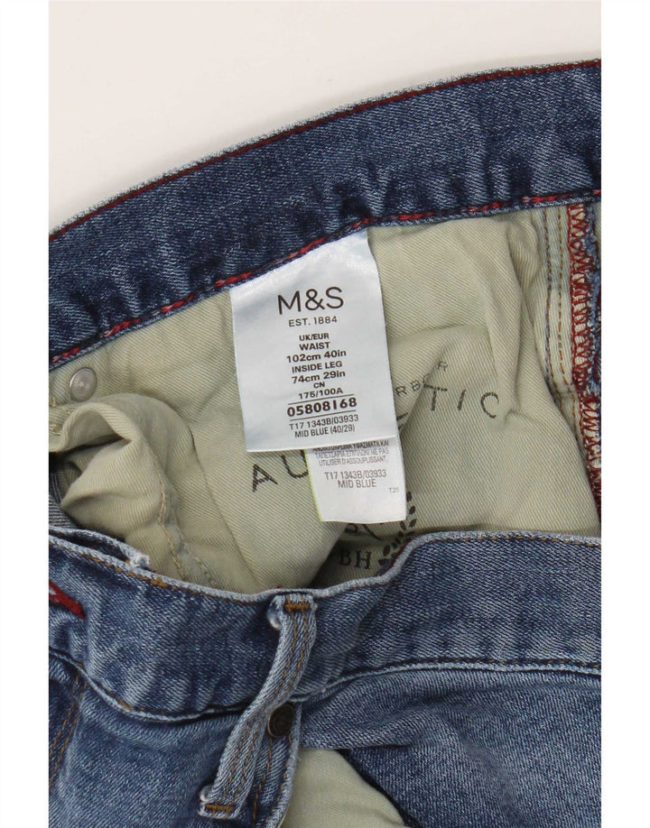 Marks & Spencer Mens Straight Jeans W40 L29 Blue Cotton