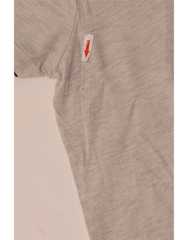 Desigual Mens Graphic T-Shirt Top Large Grey Cotton