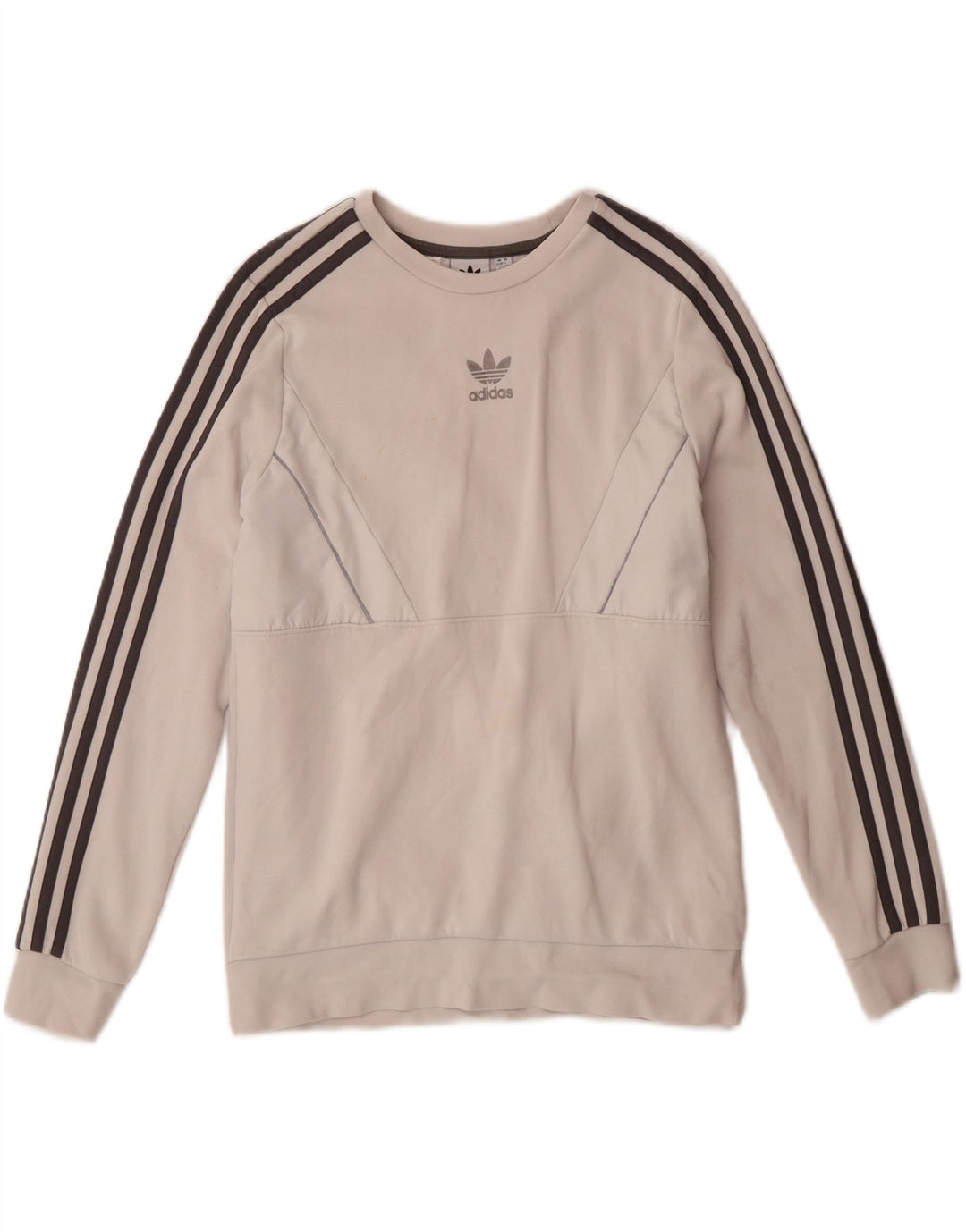ADIDAS Boys Sweatshirt Jumper 13-14 Years White Cotton Vintage Adidas and Second-Hand Adidas from Messina Hembry 