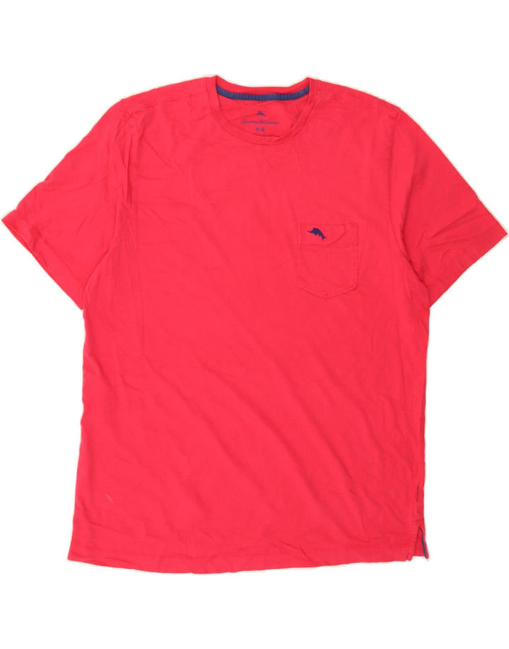TOMMY BAHAMA Mens T-Shirt Top Medium Pink Cotton Vintage Tommy Bahama and Second-Hand Tommy Bahama from Messina Hembry 