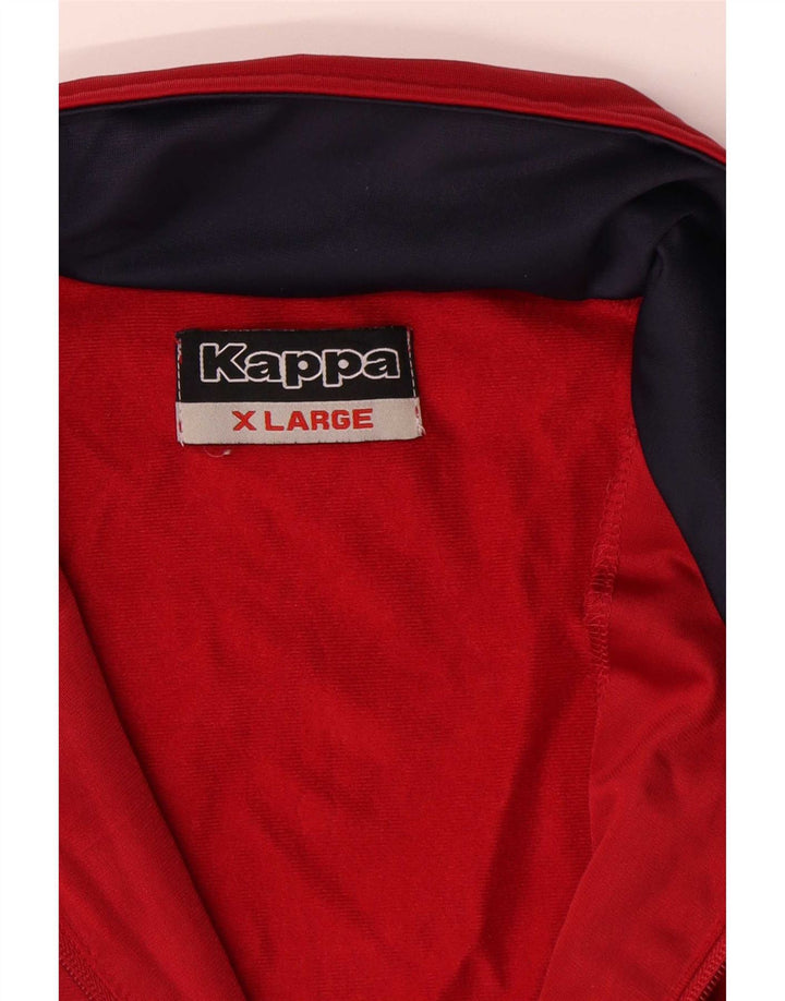 Kappa Mens Tracksuit Top Jacket XL Red Colourblock Polyester