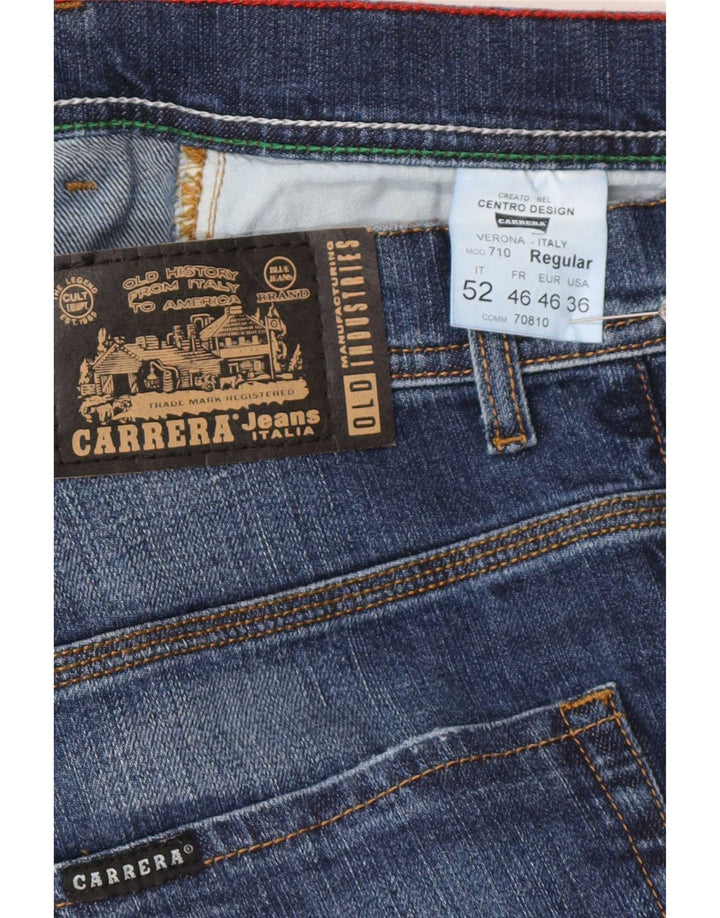 Carrera Mens 710 Regular Straight Jeans W36 L34 Blue Cotton