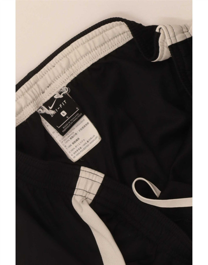 Nike Mens Dri Fit Tracksuit Trousers Large  Black Colourblock Polyester