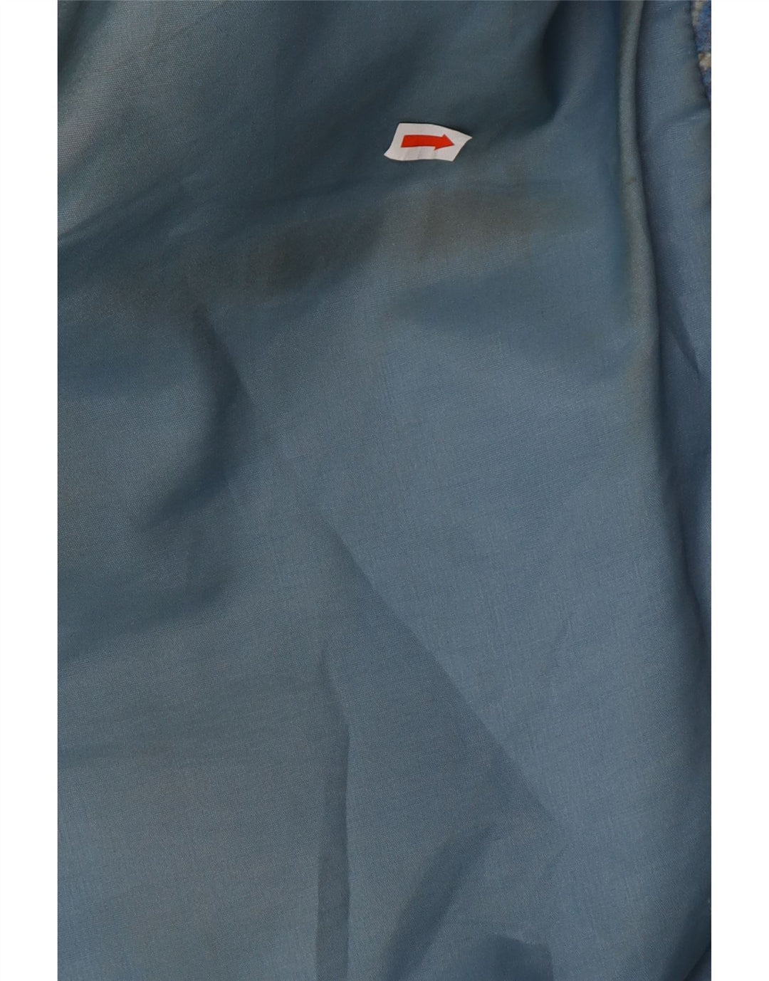 VINTAGE Womens Loose Fit Windbreaker Coat UK 16 Large Blue Fair Isle