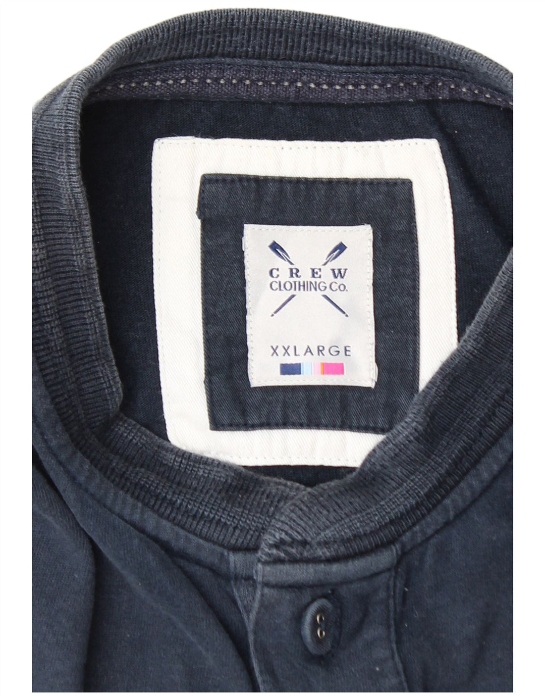 CREW CLOTHING Mens Polo Shirt 2XL Navy Blue Cotton