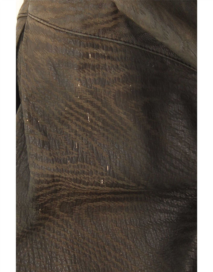 Vintage Womens Leather Jacket UK 18 XL Black