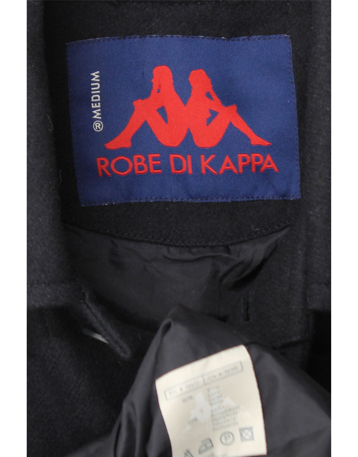 KAPPA Mens Loose Fit Windbreaker Jacket UK 38 Medium Navy Blue Wool