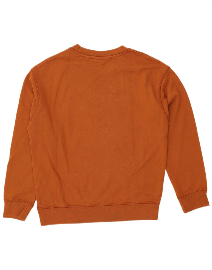 LEVI'S Womens Oversized Graphic Sweatshirt Jumper UK 10 Small Brown Cotton