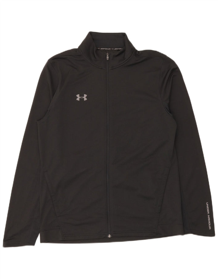Under Armour Mens Tracksuit Top Jacket Large Black Polyester