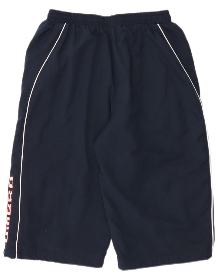 Umbro Mens Graphic Sport Shorts Large  Navy Blue Polyester