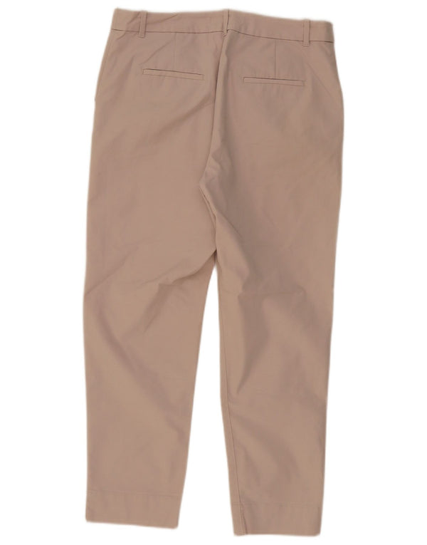 Marks & Spencer Womens Slim Cropped Trousers UK 10 Small W32 L25 Beige