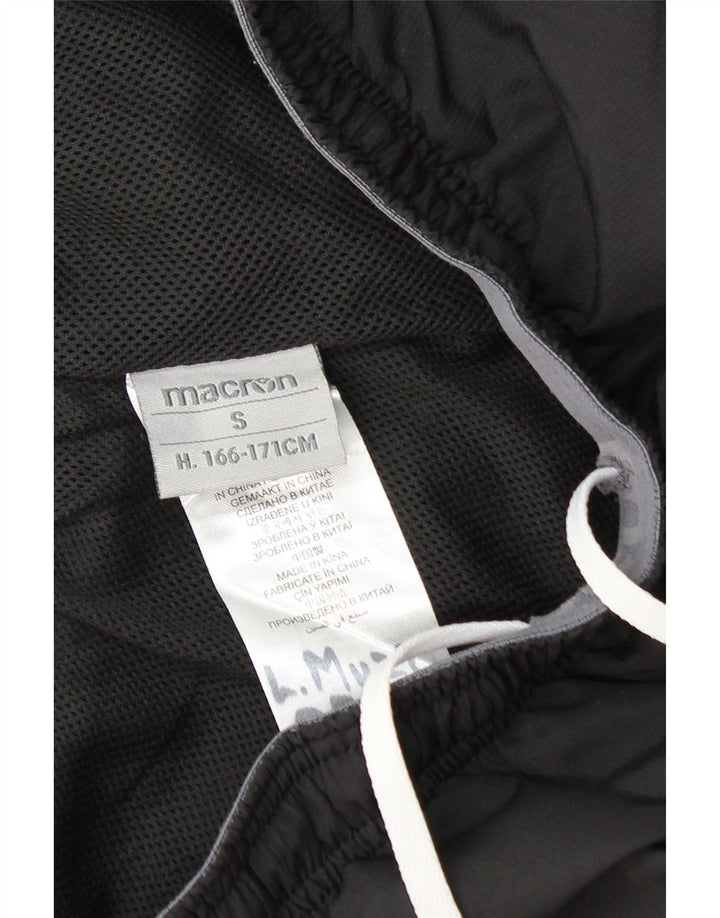 Macron Mens Sport Shorts Small  Black Colourblock Polyester