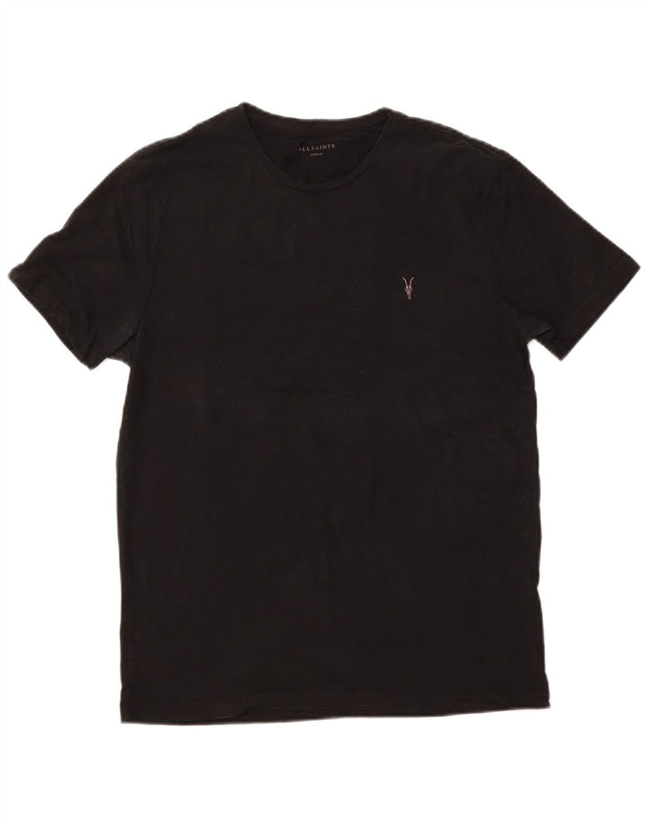ALL SAINTS Mens T-Shirt Top Medium Black Cotton