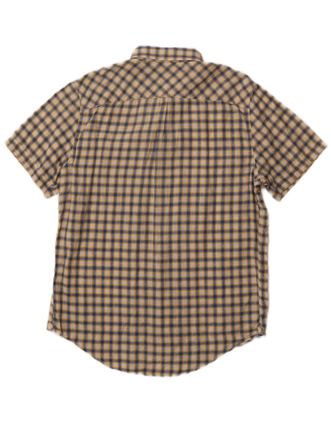 Timberland Mens Earthkeepers Short Sleeve Shirt Small Yellow Check