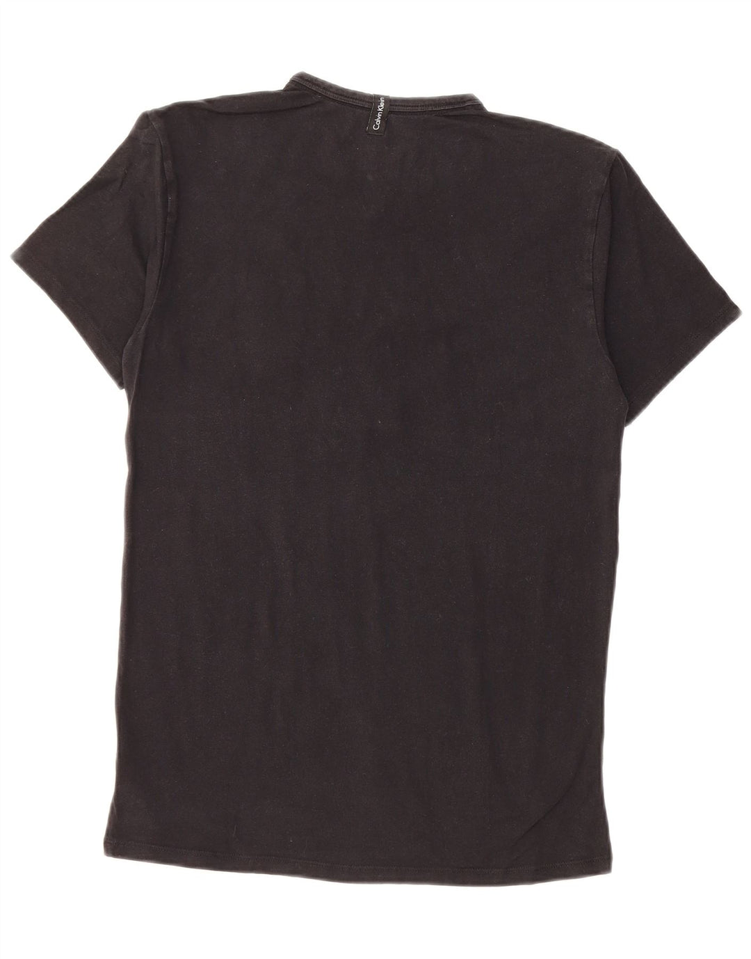 CALVIN KLEIN Mens Graphic T-Shirt Top Small Black Cotton