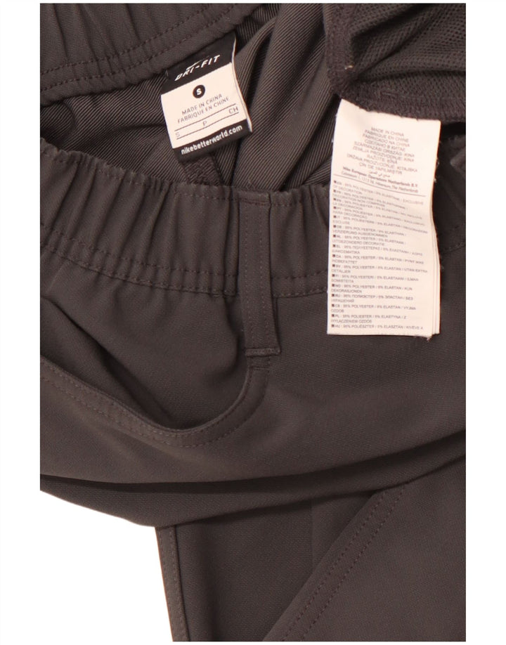 NIKE Mens Dri Fit Straight Casual Trousers Small W27 L31 Grey Polyester