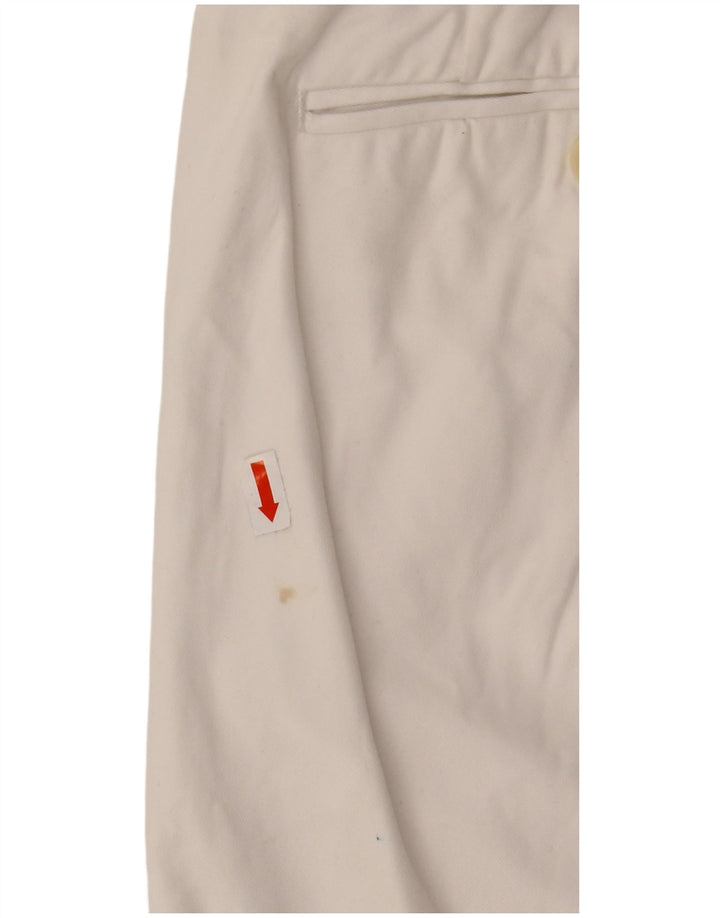 POLO RALPH LAUREN Womens Custom Fit Suit Trousers W36 L34 White Cotton