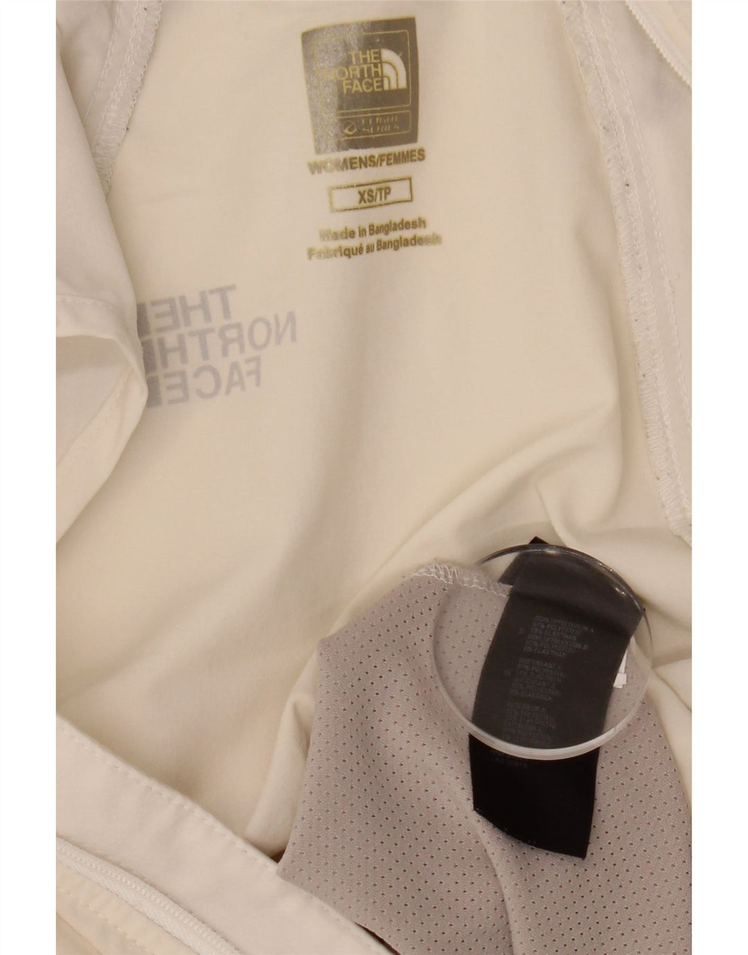 THE NORTH FACE Womens Crop Tracksuit Top Jacket UK 6 XS White Colourblock