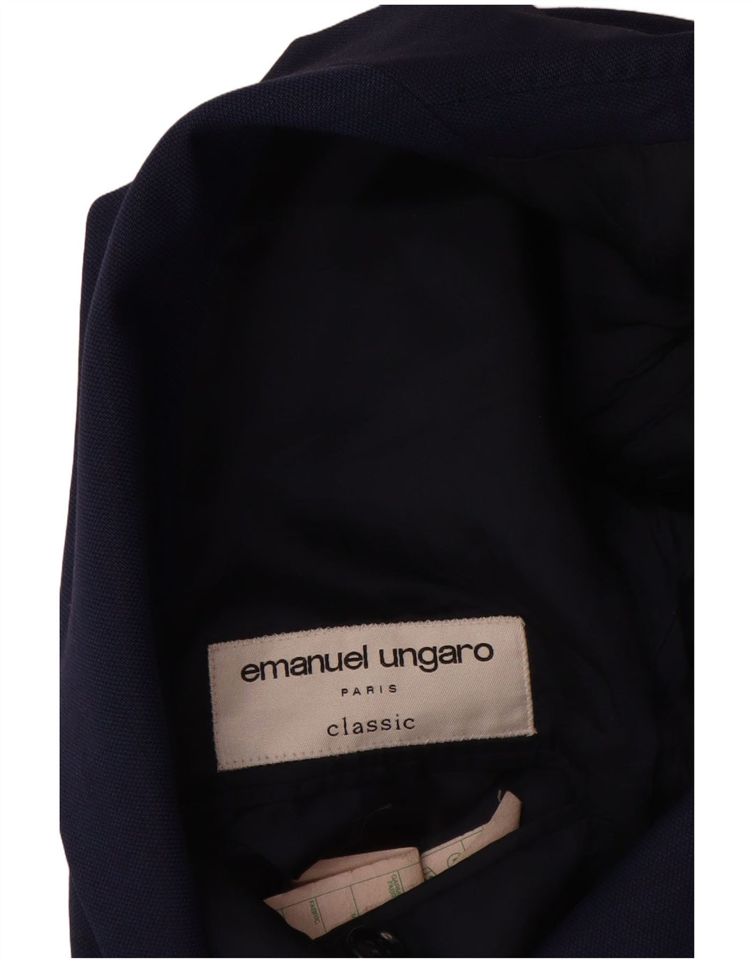 EMANUEL UNGARO Mens 3 Button Blazer Jacket IT 50 Large Navy Blue