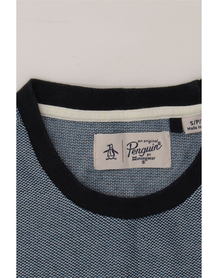 PENGUIN Mens T-Shirt Top Small Blue Cotton Vintage Penguin and Second-Hand Penguin from Messina Hembry 