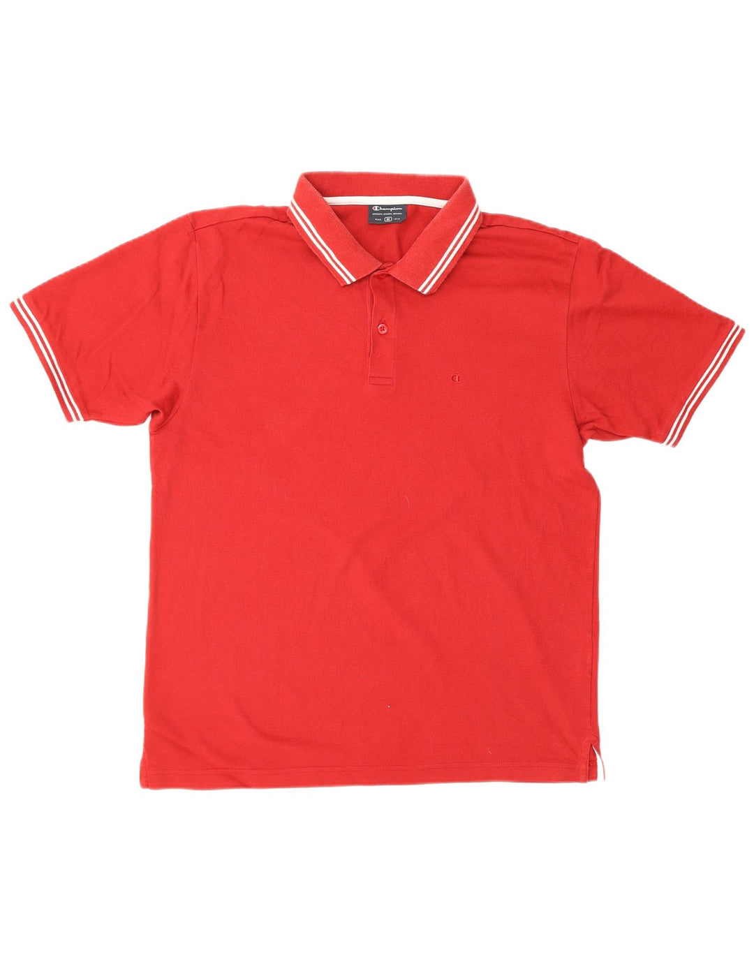 CHAMPION Mens Polo Shirt Medium Red Cotton
