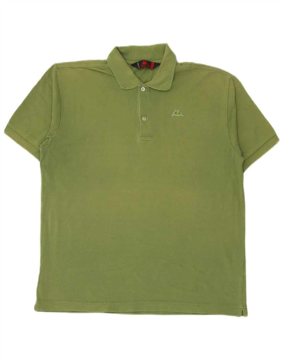 KAPPA Mens Polo Shirt Large Green Cotton