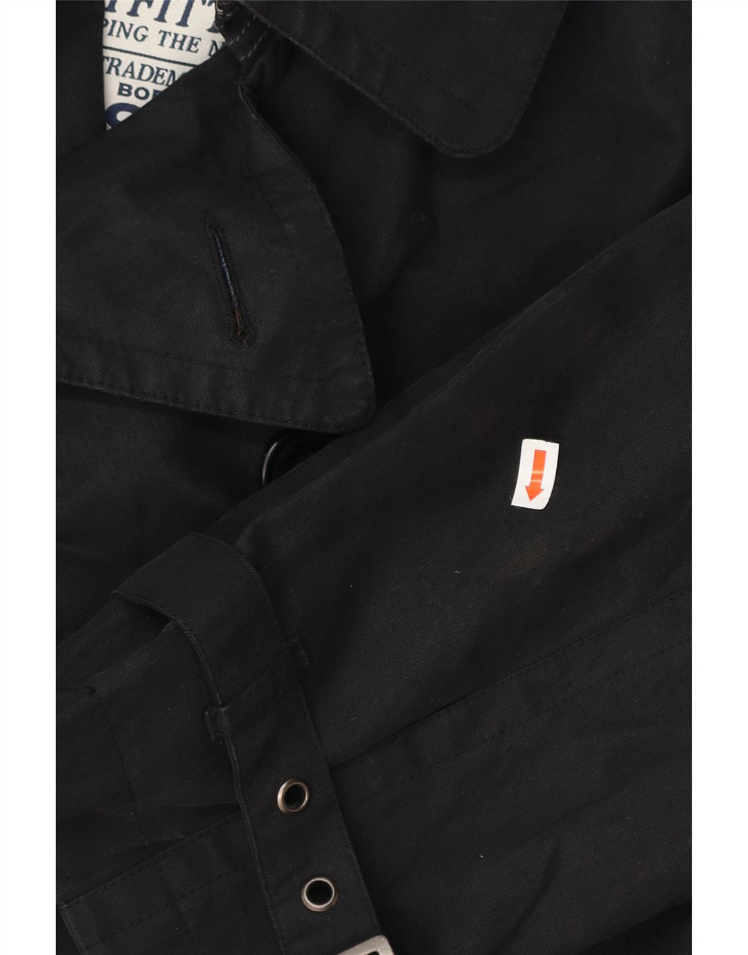 BODEN Mens Trench Coat UK 40 Large Black Cotton