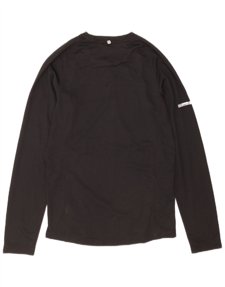 Nike Mens Dri Fit Top Long Sleeve Small Black Polyester