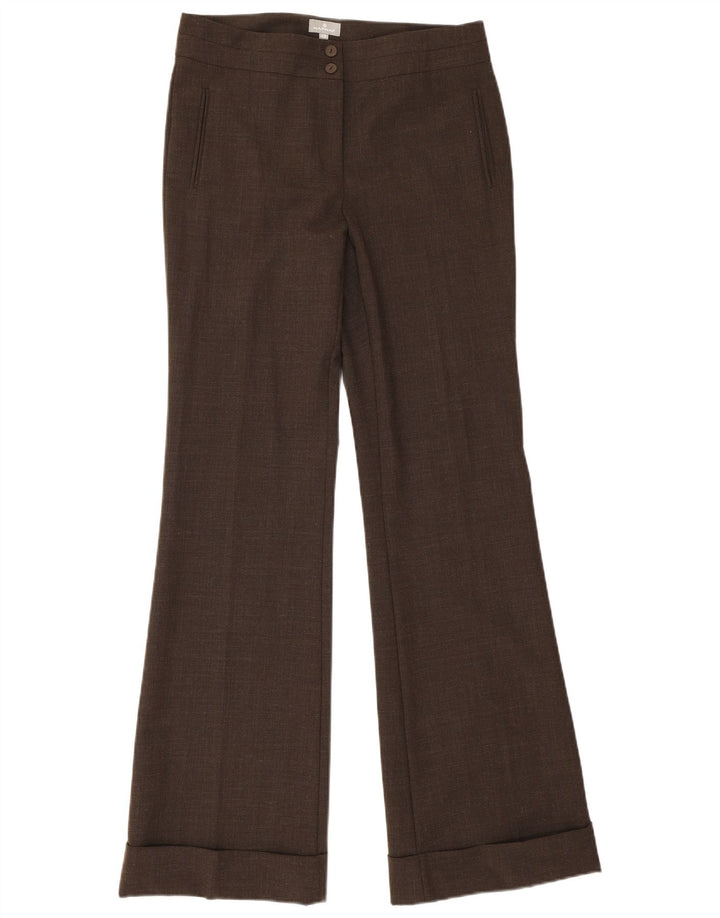 Naf Naf Womens Flare Suit Trousers EU 40 Medium W30 L33 Brown Polyester