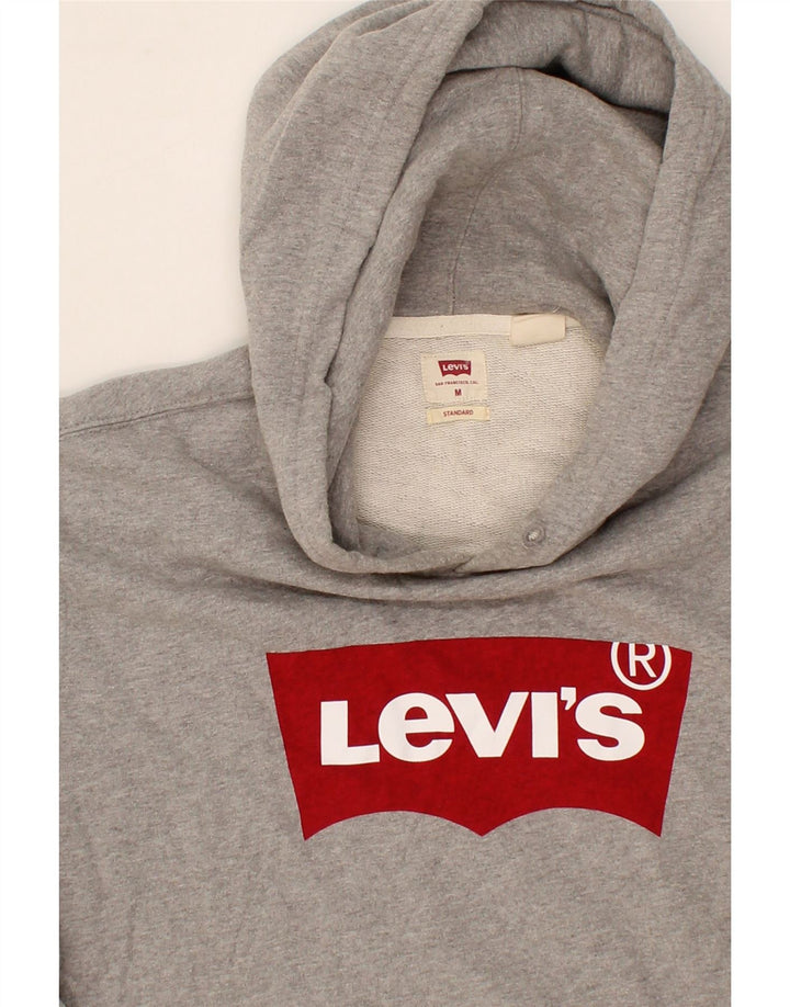 LEVI'S Mens Standard Fit Hoodie Jumper Medium Grey Cotton Vintage Levi's and Second-Hand Levi's from Messina Hembry 