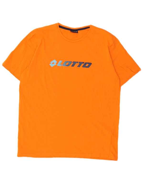 Lotto Mens Graphic T-Shirt Top Medium Orange