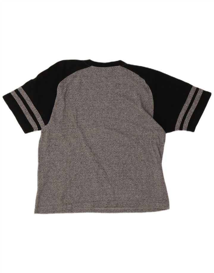 Champion Mens T-Shirt Top Large Grey Colourblock