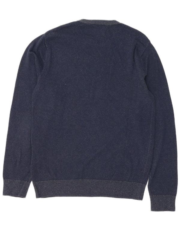 DOCKERS Mens Crew Neck Jumper Sweater Medium Navy Blue Cotton