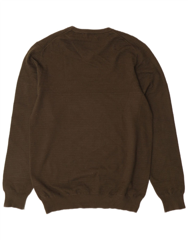 Liu Jo Mens Crew Neck Jumper Sweater 2XL Khaki Viscose