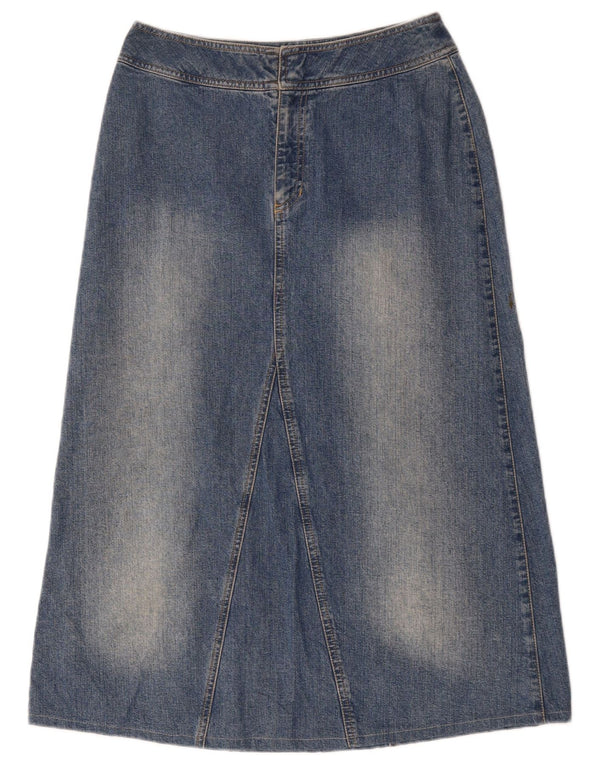LIZ CLAIBORNE Womens Denim Skirt UK 8 Small W32  Blue Cotton