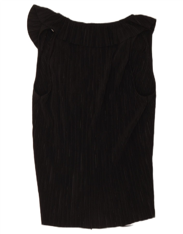 Zara Womens Sleeveless Blouse Top UK 12 Medium Black Polyester