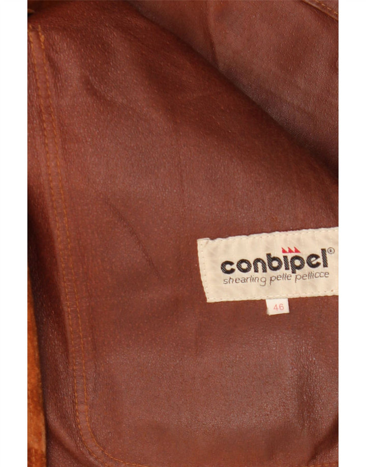 CONBIPEL Womens Suede Jacket IT 46 Large Brown Leather