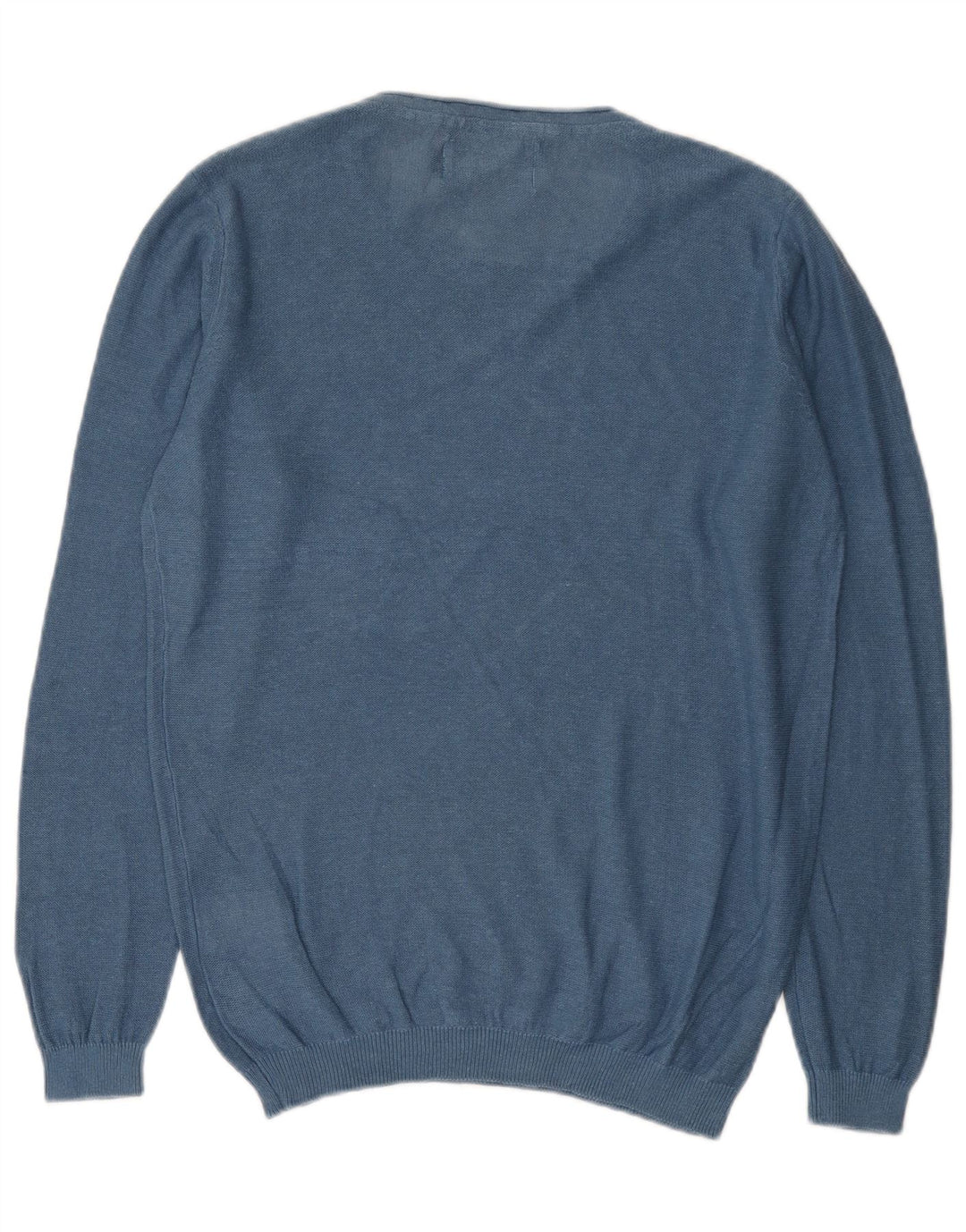 Jack & Jones Mens Boat Neck Jumper Sweater Medium Blue Linen