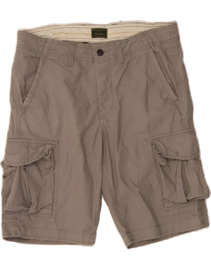 JACK & JONES Mens Comfort Fit Cargo Shorts Medium W36 Grey Cotton Vintage Jack & Jones and Second-Hand Jack & Jones from Messina Hembry 