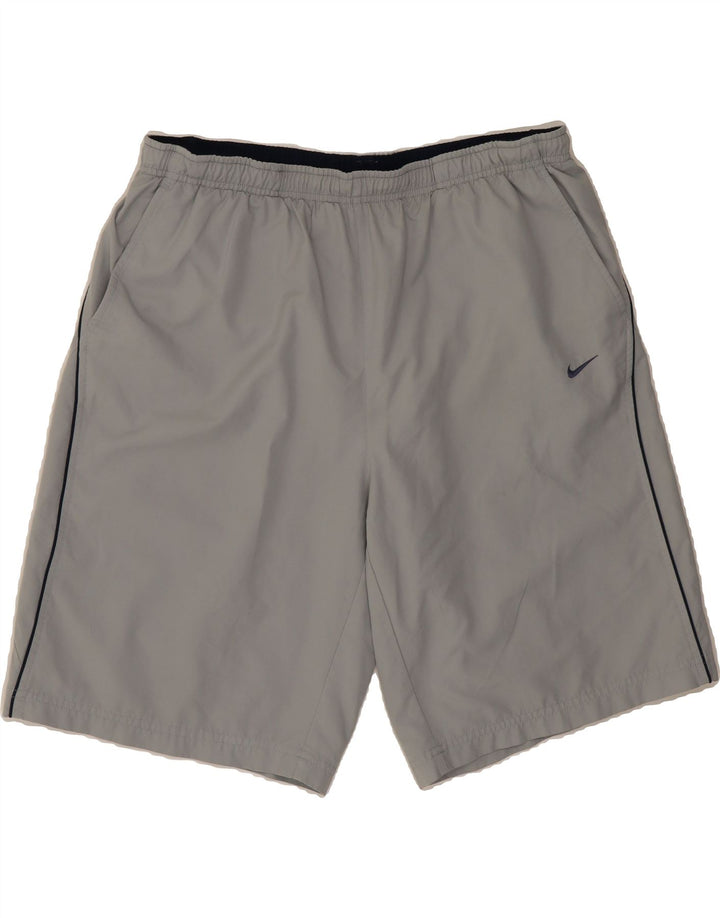 NIKE Womens Sport Shorts UK 14/16 Large  Grey Polyester Vintage Nike and Second-Hand Nike from Messina Hembry 