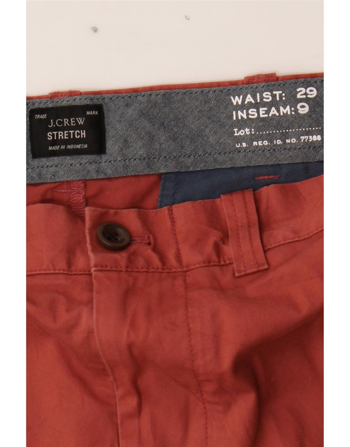J. CREW Mens Chino Shorts W29 Small Maroon Cotton Vintage J. Crew and Second-Hand J. Crew from Messina Hembry 